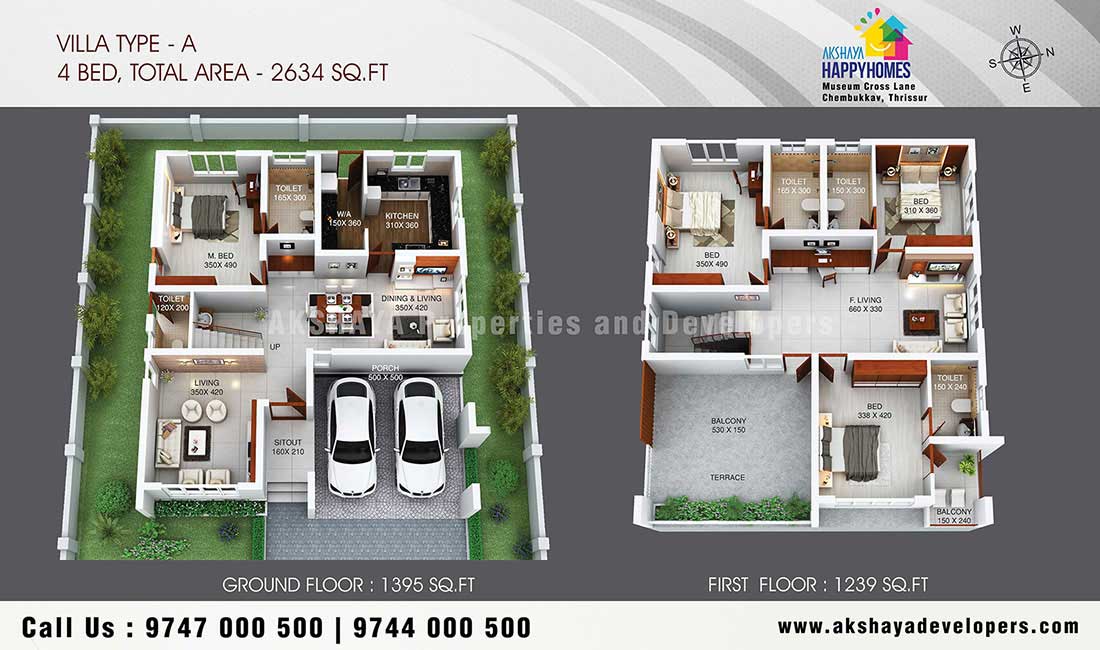 2600sqft villa in thrissur