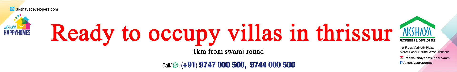 ready to occupy villas in thrissur